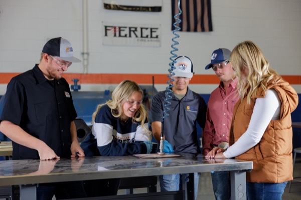 Snow College students working on composites